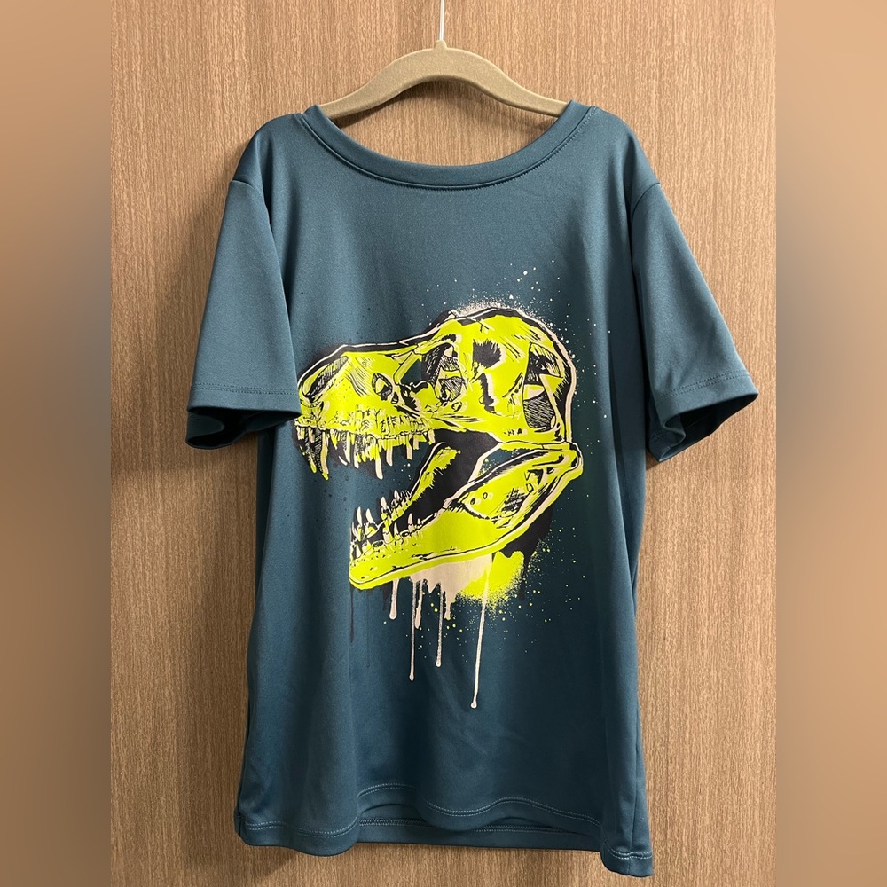 Cat & Jack Youth Boys' T-Rex Short Sleeved T-Shirt Size Medium 8/10